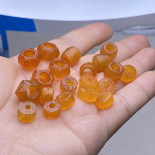 天然老玛瑙黄玛瑙琥珀色隔珠垫片文玩手链项链佛珠隔片diy配饰