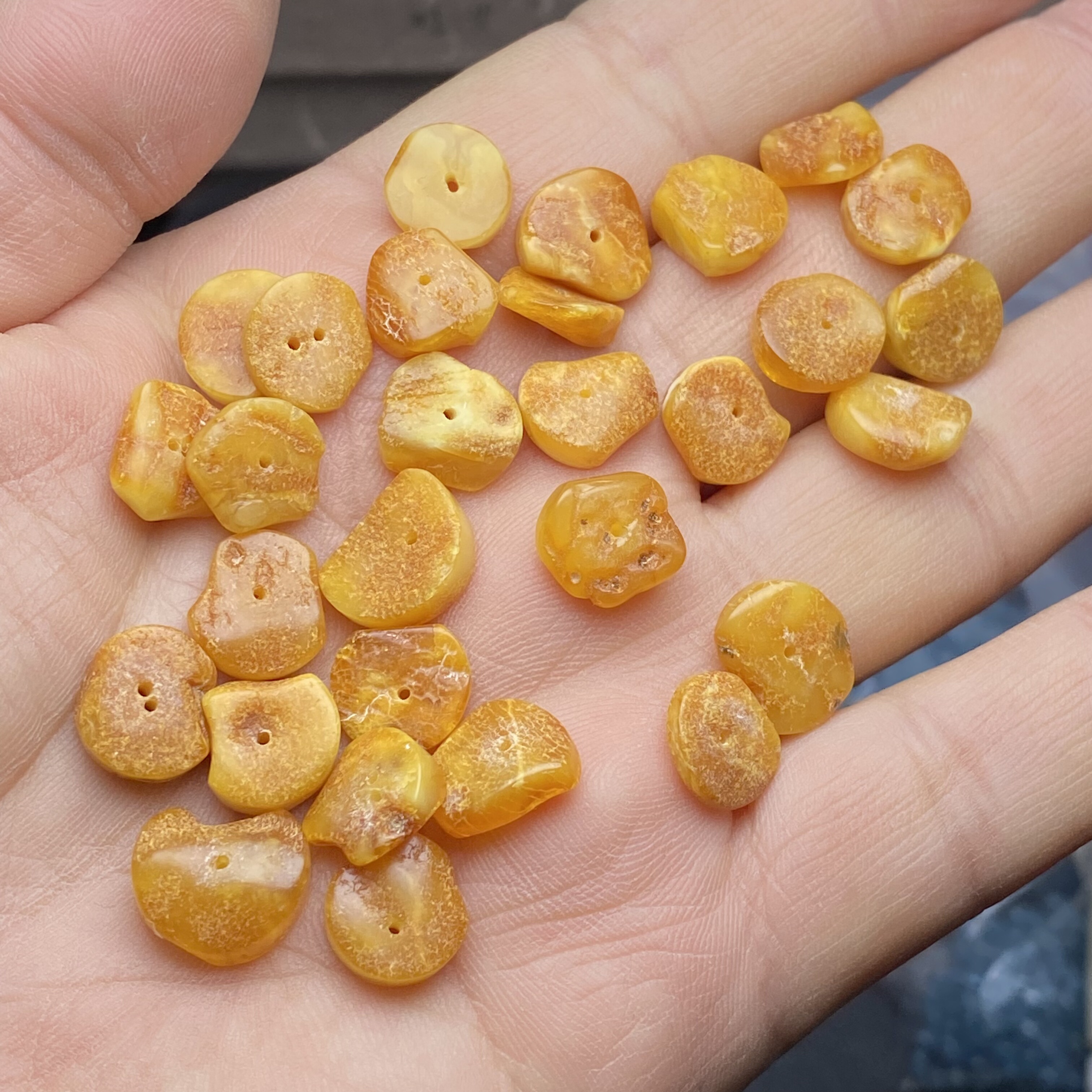 天然蜜蜡随形隔片散珠子手串手链项链水晶文玩垫片diy配件配饰品