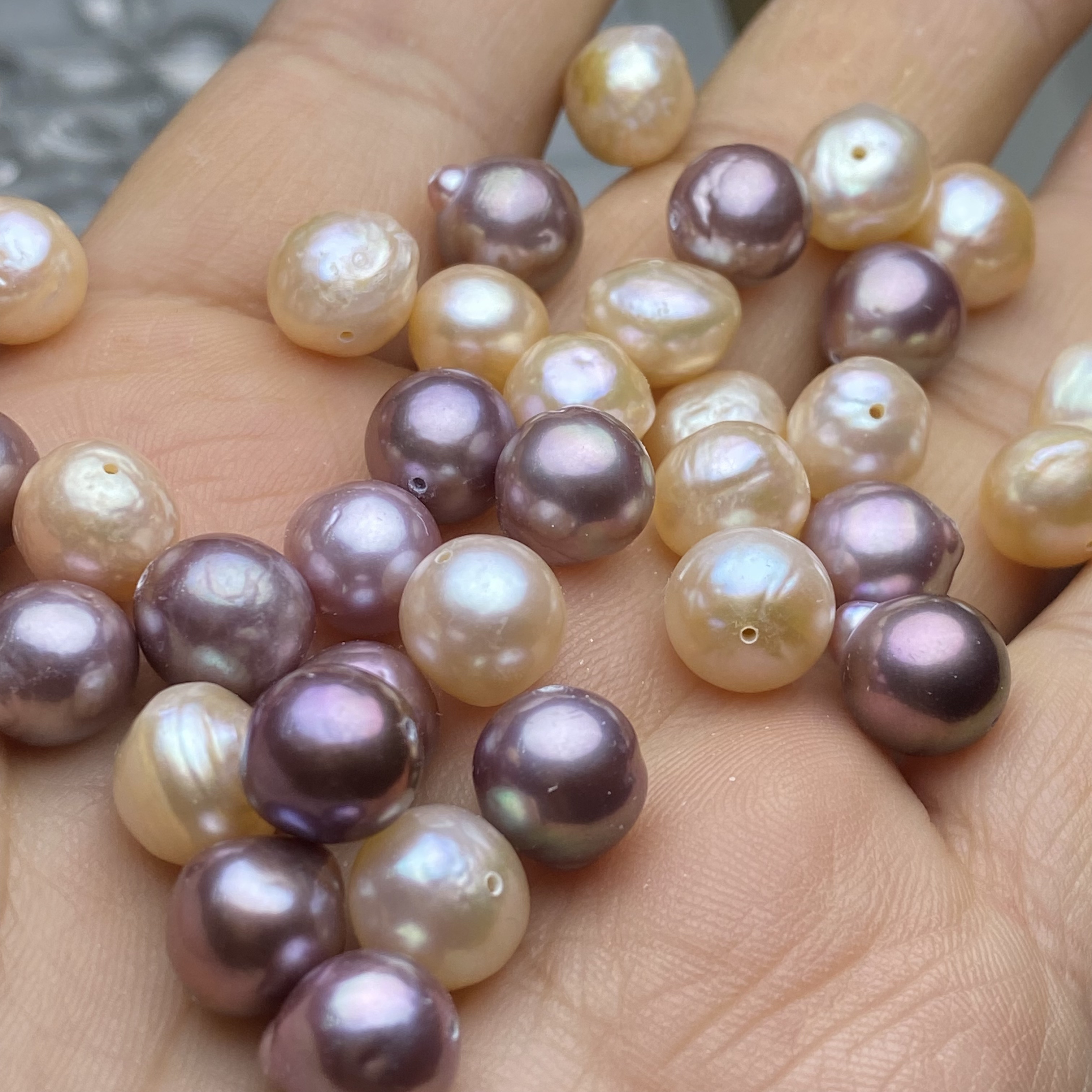 保真天然淡水珍珠散珠子粉紫珍珠巴洛克圆珠手串项链diy配件配饰,珠宝/钻石/翡翠,裸珠,淘宝优惠券,粉丝福利购,淘宝优惠卷
