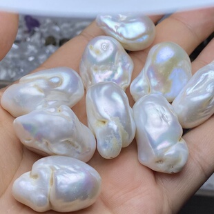 免费扩孔巨无霸天然淡水珍珠随形巴洛克异形手链手串项链diy配饰