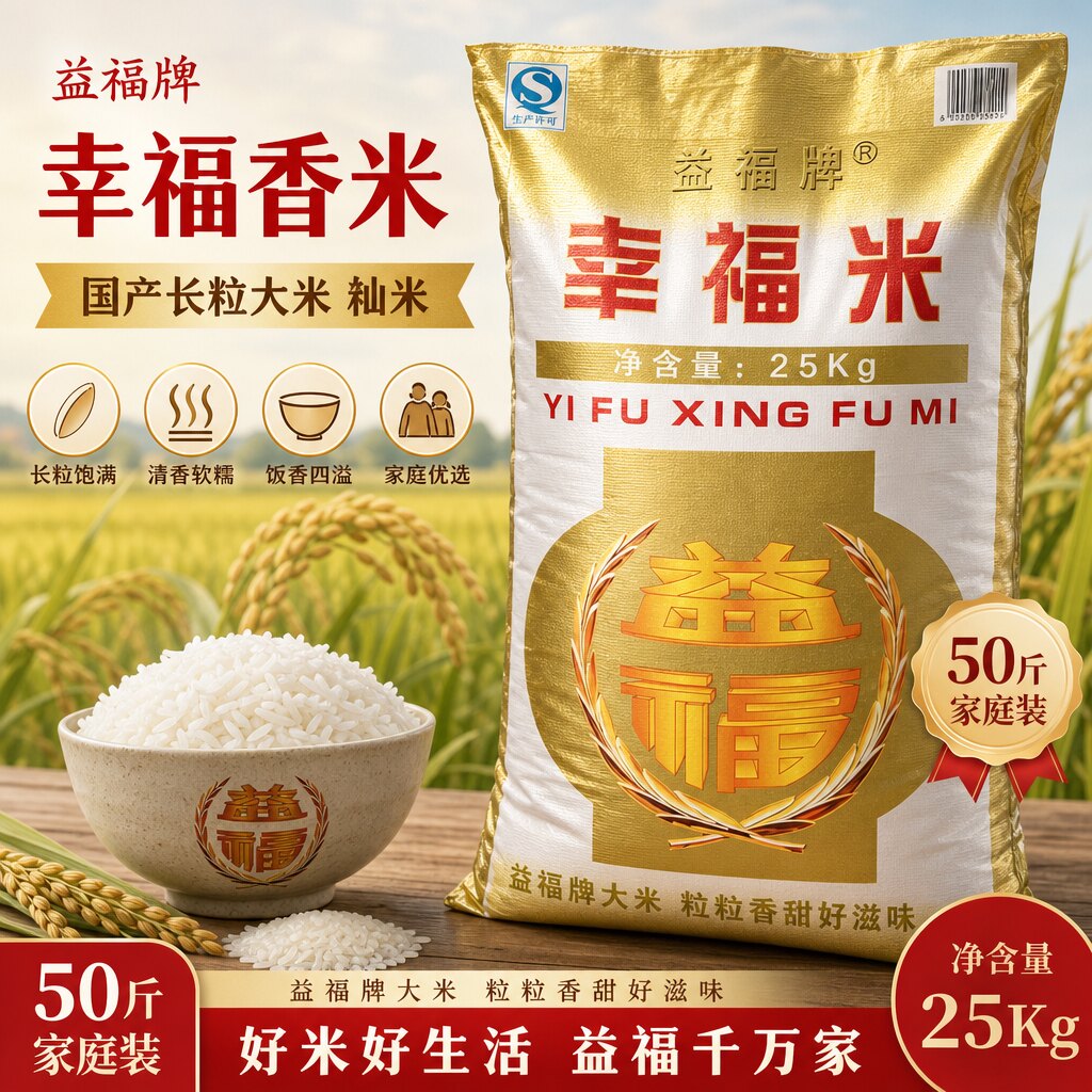 益福牌幸福香米国产家庭装50斤