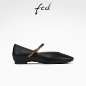 春季 S0227 新款 黑色玛丽珍鞋 fed平底芭蕾鞋 女款 女鞋 通勤单鞋 ZF288