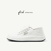 小白鞋 fed春季 女 女两穿拖鞋 板鞋 女鞋 平底厚底运动休闲鞋