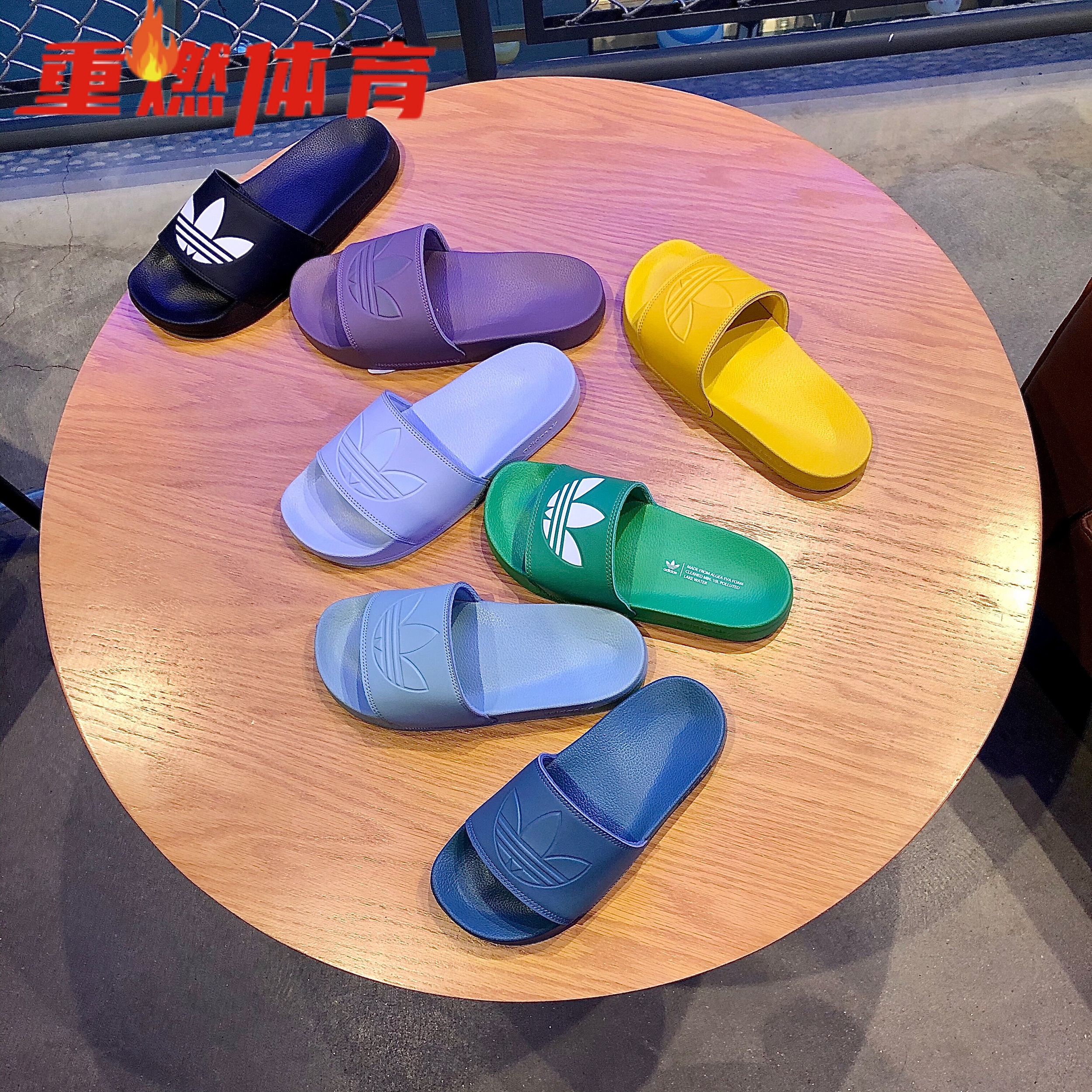 阿迪达斯三叶草男女鞋 沙滩凉鞋运动鞋凉拖鞋GX8895 8892 FU8298