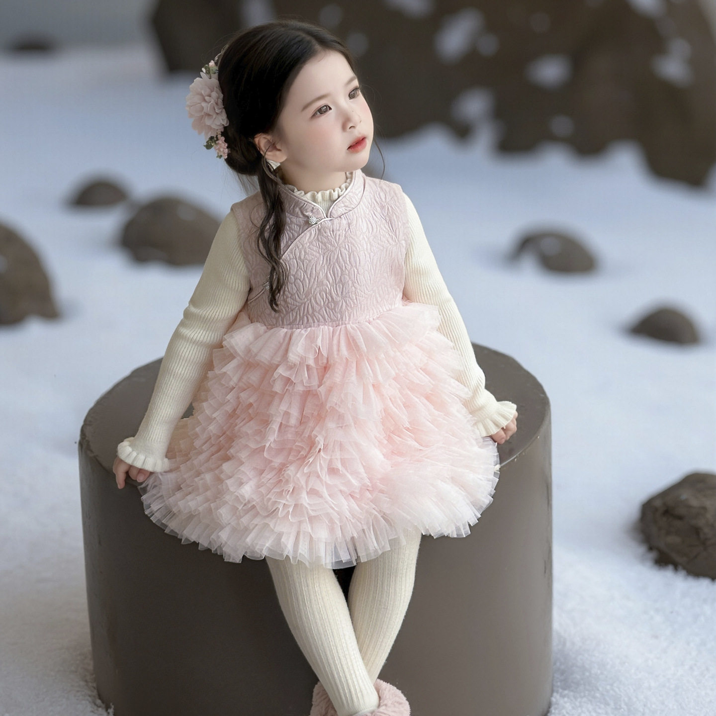 裙子女童新中式蛋糕裙冬季2025新款儿童加绒冬装连衣裙宝宝拜年服,童装/婴儿装/亲子装,儿童运动套装,淘宝优惠券,粉丝福利购,淘宝优惠卷