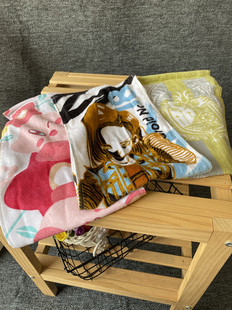 擦脸巾童巾25 微瑕处理纯棉毛圈印花 毛巾 薄款 40厘米 百搭