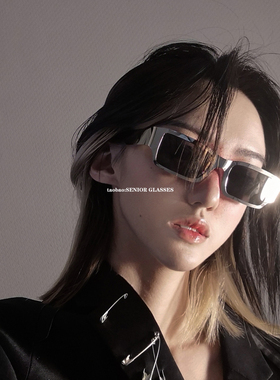 SENIOR GLASSES千禧未来感y2k墨镜ins网红明星同款嘻哈方框太阳镜