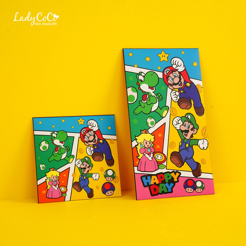 2026 马年新年卡通超级玛丽马里奥是封 个性创意大号红包压岁钱