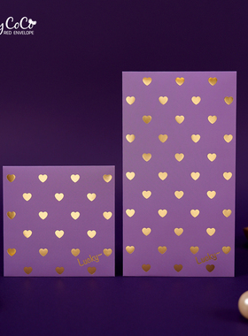 2026 马年新年烫金爱心桃心心形长款高档红包利是封 创意个性红包