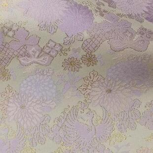 织龙〖凤凰菊〗新中式旗袍古风面料彩丝织金提花面料创新汉服布料