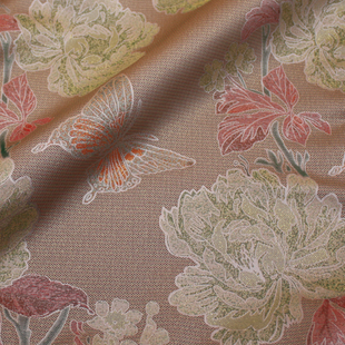 【织龙】仿花罗化纤织金经典国风新中式提花古风面料汉服布料