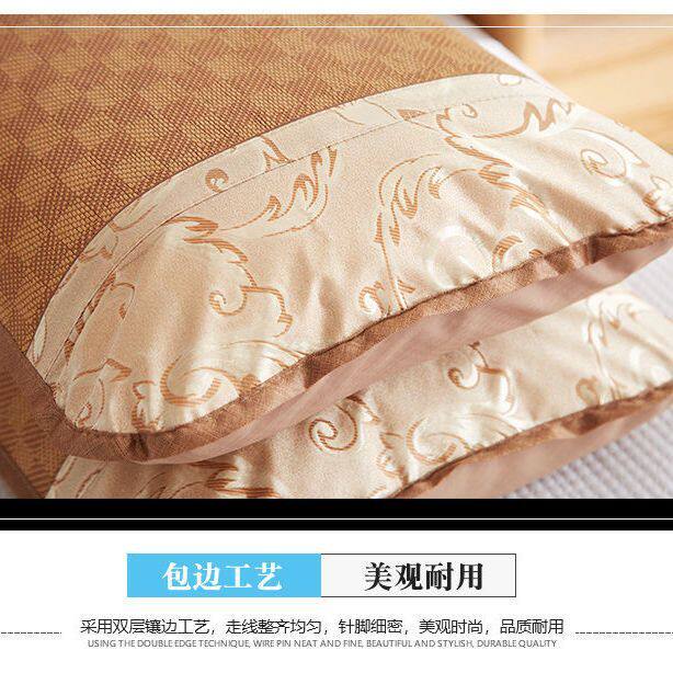 【买一送一】夏天凉席枕套可折叠藤枕头套一对单人成人冰丝枕芯套