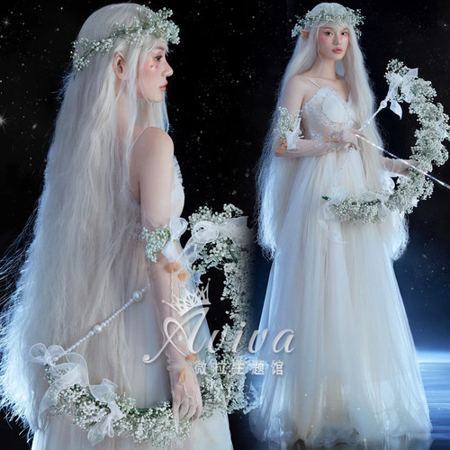 森系梦幻精灵影楼写真吊带轻婚纱