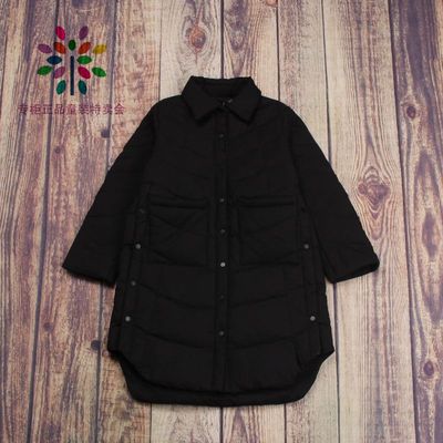 欧系列折扣翻领修身羽绒服童装