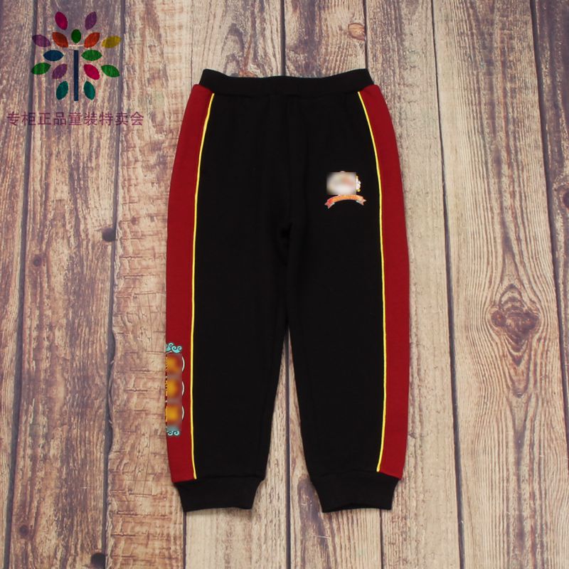 KT品牌童装折扣小中大女童2023冬冬季收腿加绒休闲针织运动长裤潮