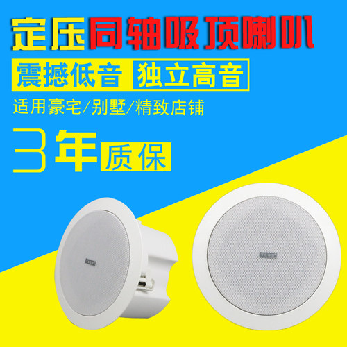 迪声TADS/665定压同轴天花喇叭公共广播吸顶背景音乐吊顶会议音响