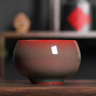 青瓷主人杯单杯大号龙泉手工陶瓷功夫茶杯品茗杯罗汉杯子复古茶具