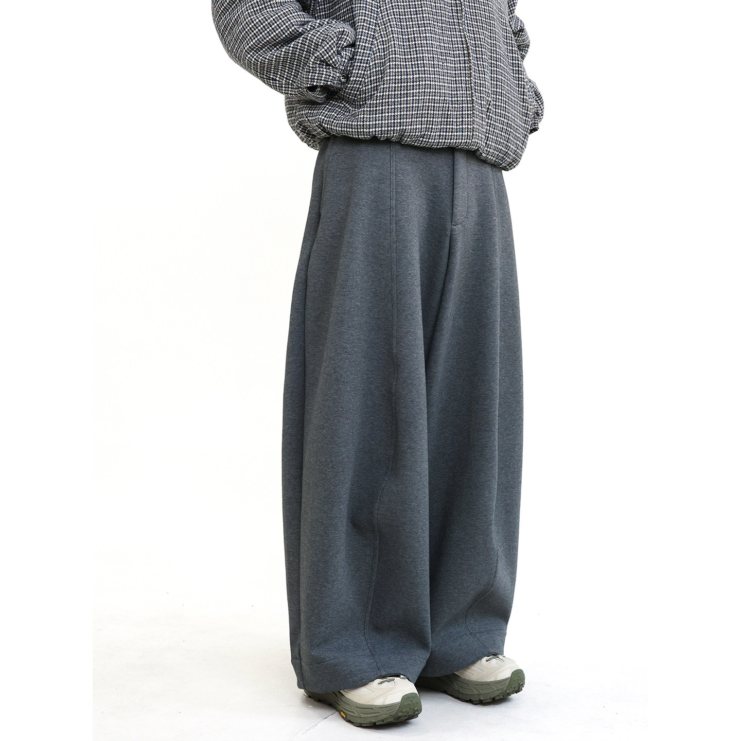 TRIFFER圆弧休闲裤长绒棉混织 挺括空气层男女款