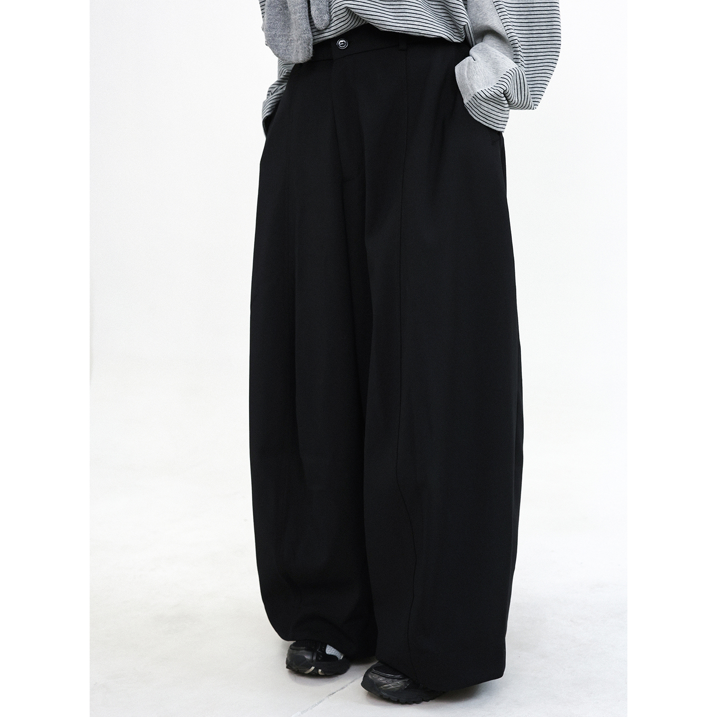 TRIFFER前圆弧羊毛混织西裤 复合款轻奢垂顺男女款