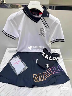 韩版高尔夫女士短袖斜领T恤春夏网球服装休闲速干防走光短裙套装