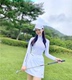 防晒减龄百搭运动户外高球服 立领印花长袖 高尔夫服装 女士薄款