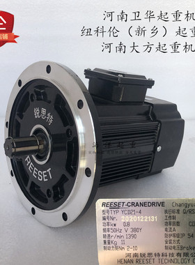 河南锐思特电机YCD21-4 0.8KW卫华起重机大车前后行走软起动电机