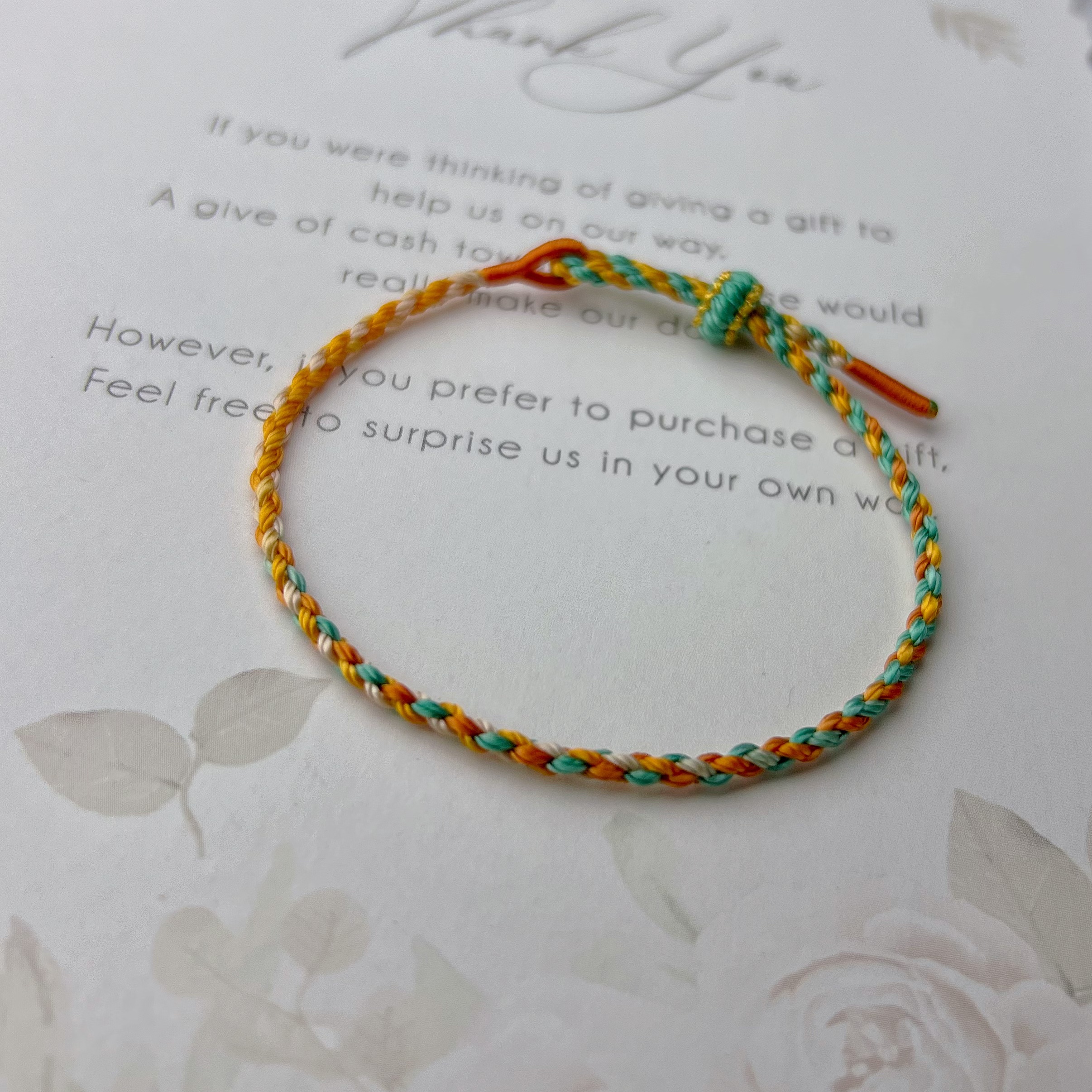 心想事成细款手绳可穿小孔珠子清爽洋气手绳苍兰诀段染配色