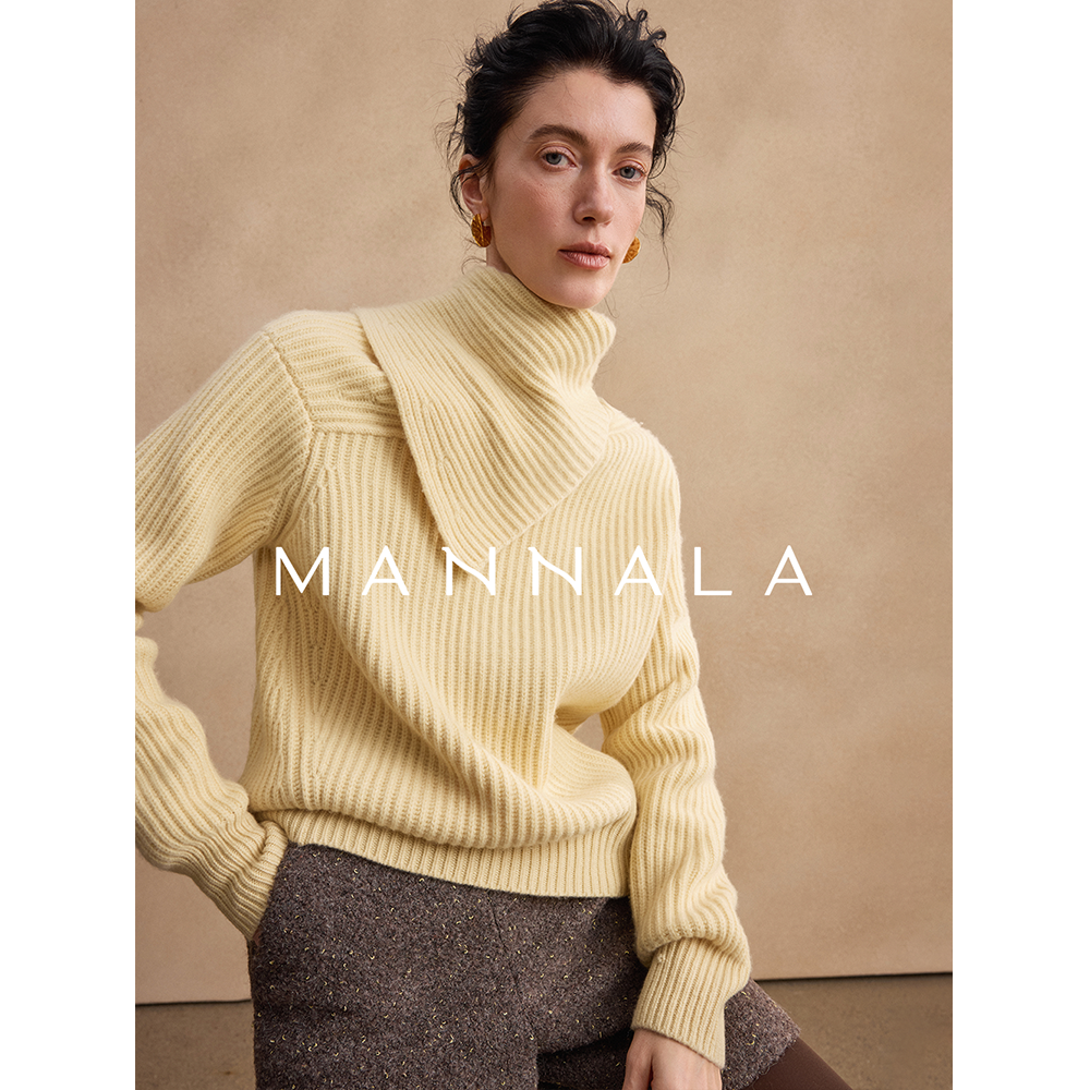 MANNALA丨“小雪梨”定纺云柔独特别致美丽诺羊毛围巾领毛衣Q4362,女装/女士精品,毛针织衫,淘宝优惠券,粉丝福利购,淘宝优惠卷