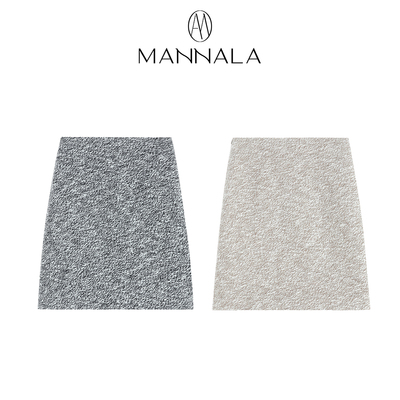MANNALA丨“雪花纱”极简美丽诺羊毛双色合股工艺大肚纱半裙Q9409