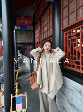 MANNALA丨“法兰西”独家定织简约Row风优雅知性山羊绒大衣 Q6248