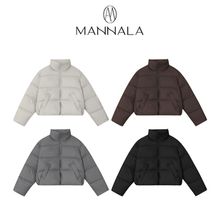 羽绒服Q6401 温暖白金霍尔多巴吉白鹅立领短款 MANNALA 小豆包