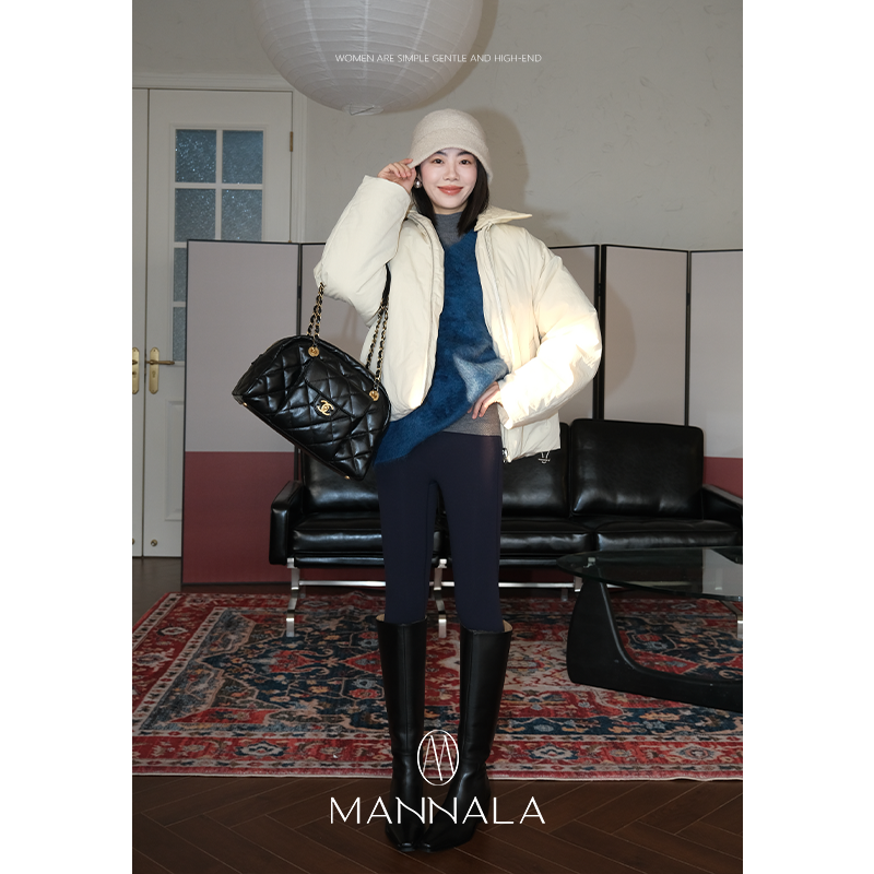 MANNALA丨进口氨纶高弹贴合舒适无尴尬线高腰提臀加厚鲨鱼裤Q9194