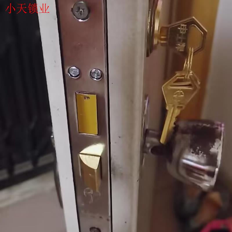 原装申士牌9472A2铁门锁全铜锁芯防盗门插芯门锁拉环锁老式通用.