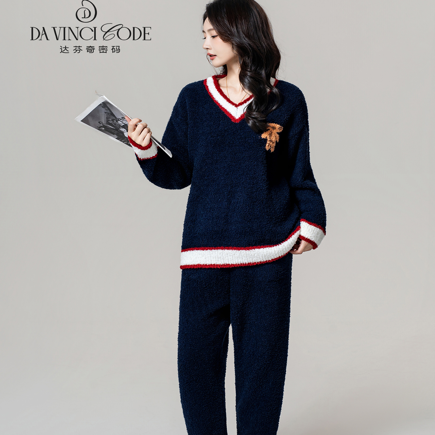 睡衣加绒加厚保暖2025年女新款长袖长裤家居服套装礼物礼品送妈妈