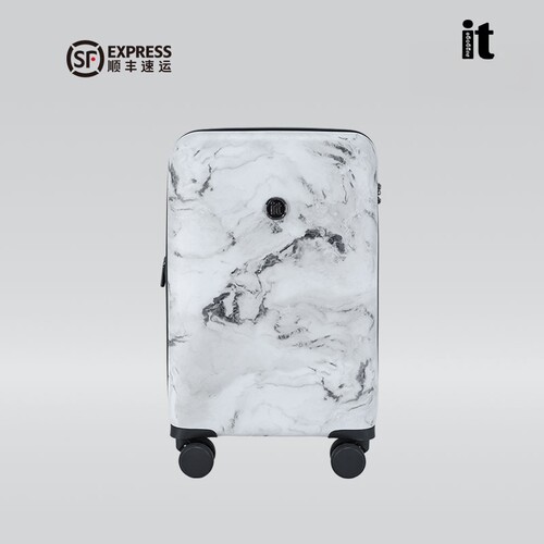 it luggage大理石纹行李箱女大容量扩展层万向轮密码箱