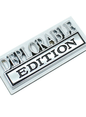 汽车金属叶子板车标DEPLORABLE EDITION改装车身贴徽章牌标