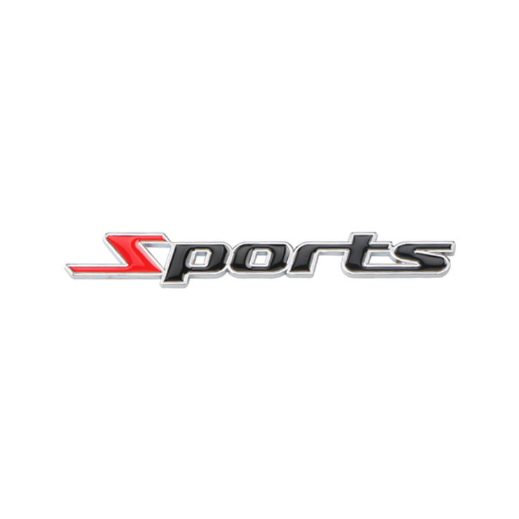 Sports运动版改装车标 SPORT金属3D立体车贴 尾标 侧标 汽车贴标