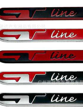 GTLine车标适用于起亚标致雷诺改装金属GTline车身贴标后尾标侧标