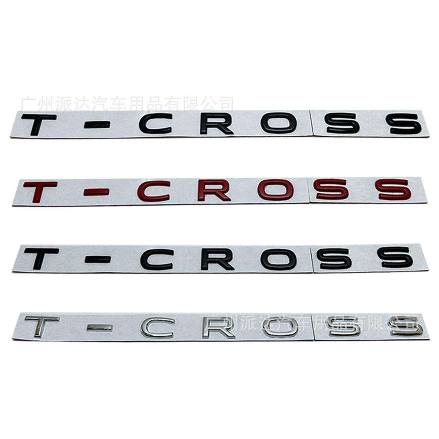 适用于大众途铠 T-CROSS 新款英文字母贴车标 改装金属后备箱贴标