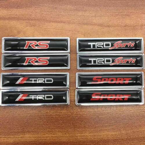 汽车改装金属小贴标对装迷你英文标滴胶侧标RS TRD SPORT