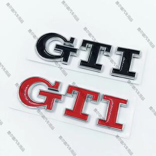 标车贴gti车标铭牌标 GTI尾标改装 ABS材质 高尔夫6 大众波罗