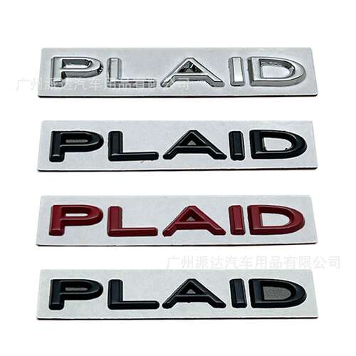 PLAID车标适用于特斯拉mo