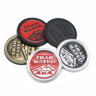 适用于JEEP吉普越野指南者牧马人4X4 雪山标 金属车身贴 车尾标