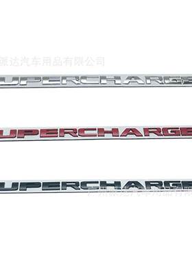 SUPERCHARGED车标适用于吉普涡轮增压改装金属英文字母车身贴侧标