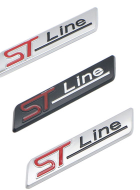 适用福特新锐际车贴改装STline车标金属标st line叶子板标 侧标