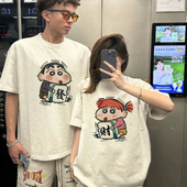 小众设计高级感T情侣装 特别 一男一女 T恤新款 夏季 情侣装 纯棉短袖