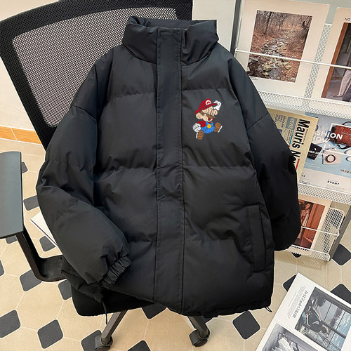 美式卡通潮牌棉服男女秋冬