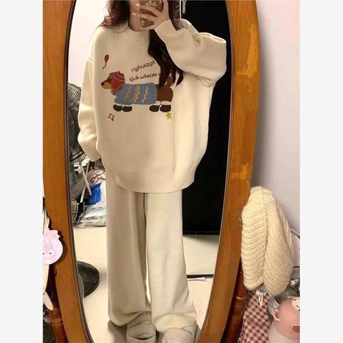 优质重磅】奶杏色软糯毛衣女