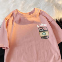 Cat Buck Dog Beer Pure cotton short-sleeved T-shirt for women's summer new cute cartoon cat and dog original couple's outfit top thumbnail 5