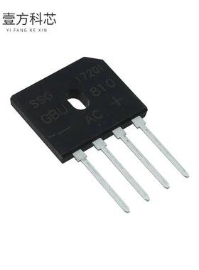 原厂原装GBU406 BRIDGE RECT 1PHASE 600V 4A GBU全